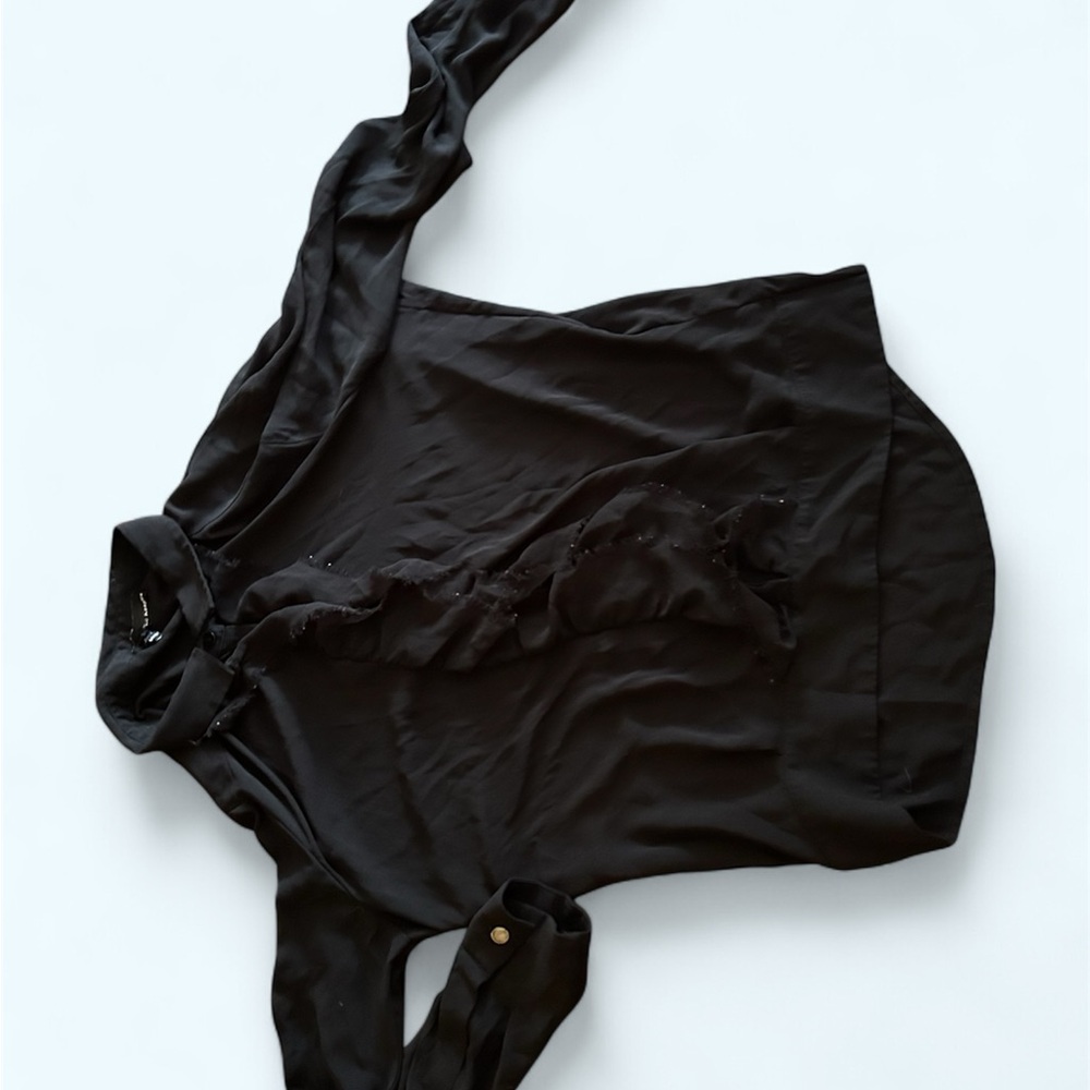 Kooples black long sleeve blouse